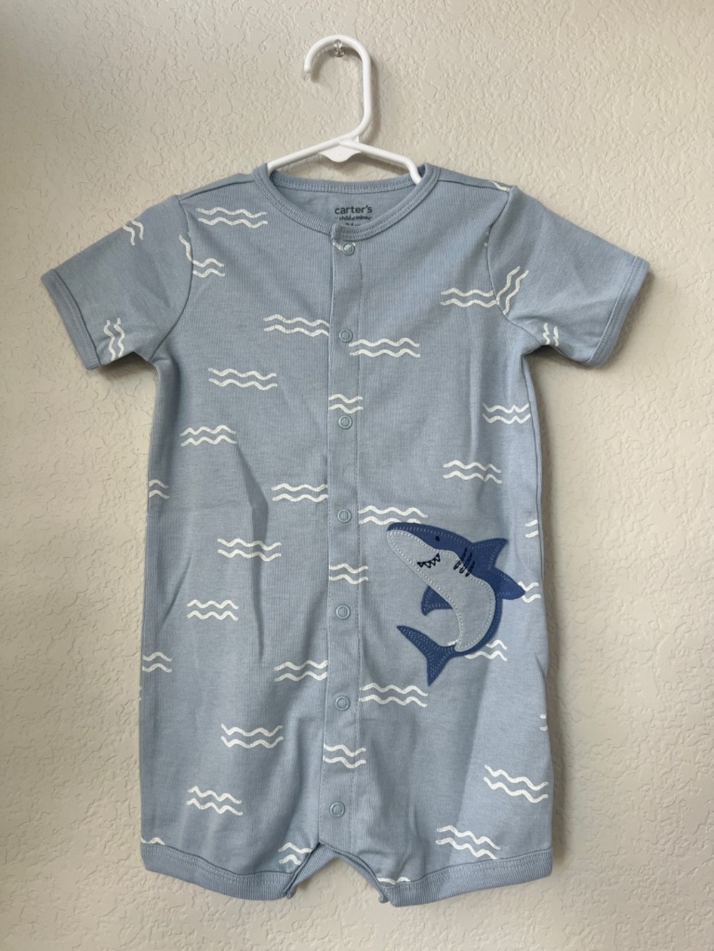 Carter's New Cotton shark romper/ jumper toddler clothes